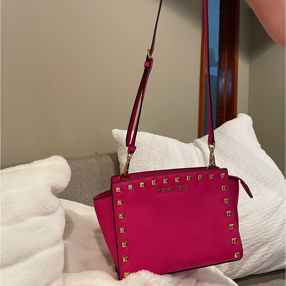Michael Kors pink studded Crossbody bag